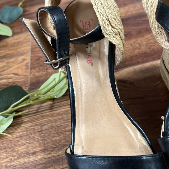 Wedge black sandals - Picture 3 of 4